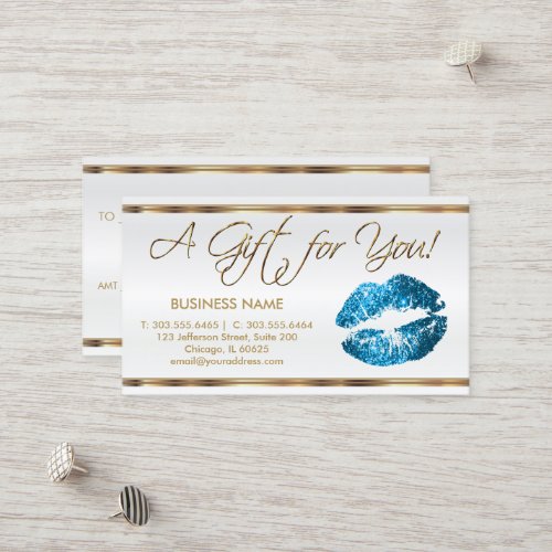 Gift Certificate Turquoise Lipstick Business
