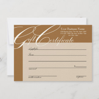 Gift Certificate with Color Change