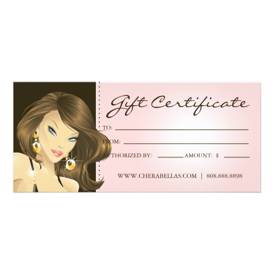 Gift Certificates Hair Salon Pretty Woman Pink