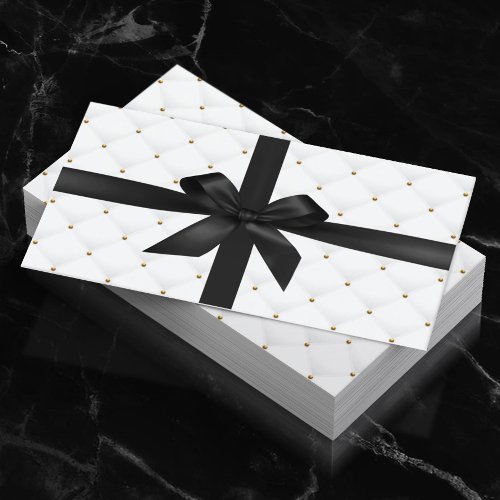 Gift Certificates Modern Black Ribbon Luxury Quilt