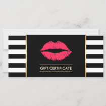 Gift Certificates | Red Lips Modern Stripes Salon