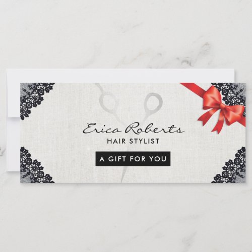 Gift Certificates  Vintage Black Laced Hair Salon