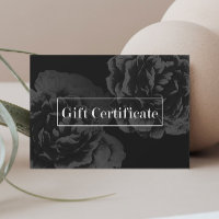 Gift Certificates | Vintage Dark Floral Salon Spa