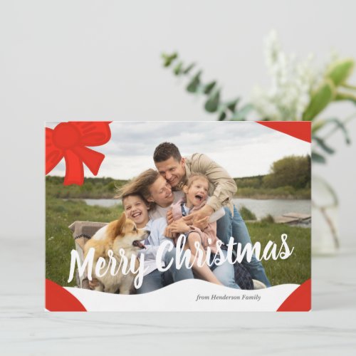 Gift Christmas Customizable Family Photo Card