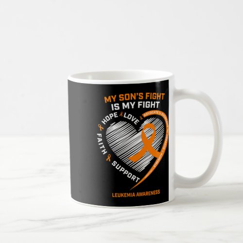 Gift Dad Mom Leukemia Awareness Son Leukemia  Coffee Mug