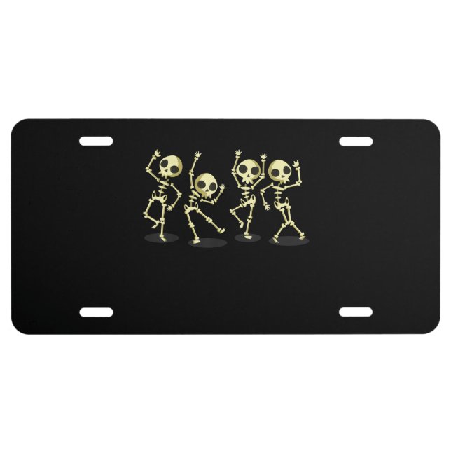 Gift Dance | Dancing Skeletons Dance Challenge License Plate (Front)