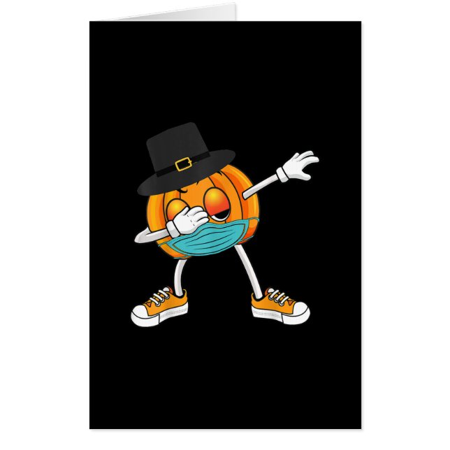 Gift Dance |Halloween Pumpkin Wear Mask Cute Dance Card (Front)