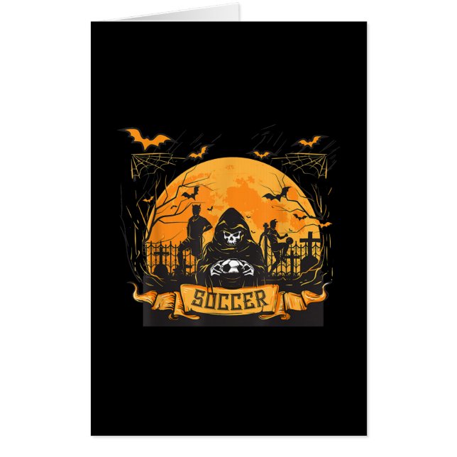 Gift Dance | Halloween Skeleton Soccer Dance Gifts Card (Front)