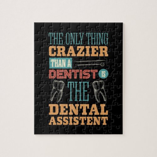 Gift dentist dental assistant dental hygienist jigsaw puzzle