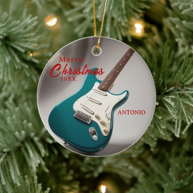 Gift Electric Guitar Music Enthusiast Ornament (Tree)