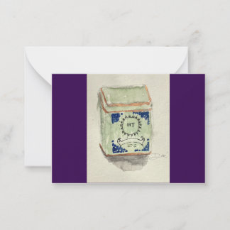 Gift Enclosure, Tea Tin Note Card