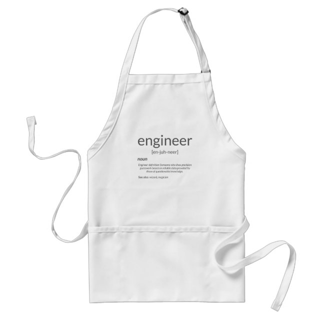 Gift Engineer College Major Engineer Definition Adult Apron (Front)