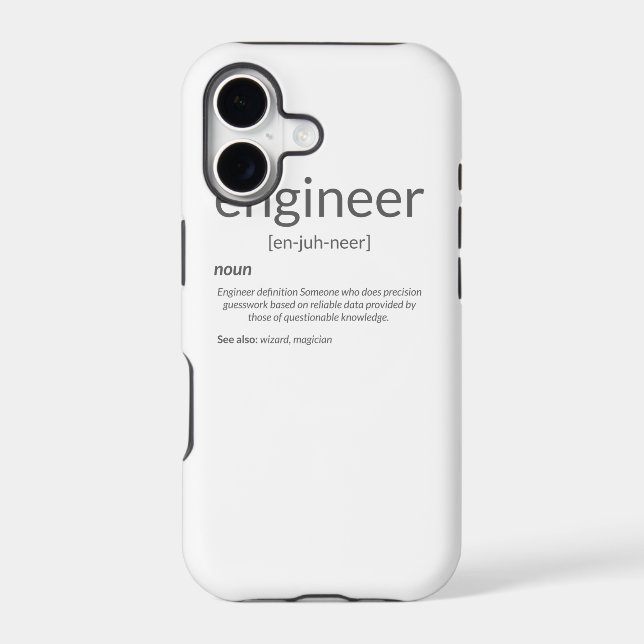 Gift Engineer College Major Engineer Definition Iphone Case (Back)