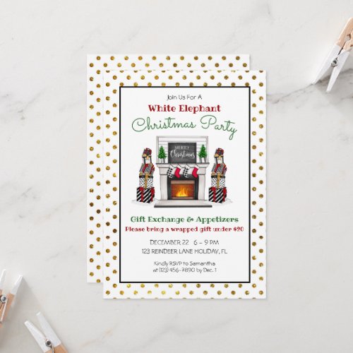 Gift Exchange Christmas Party Festivity Invitation