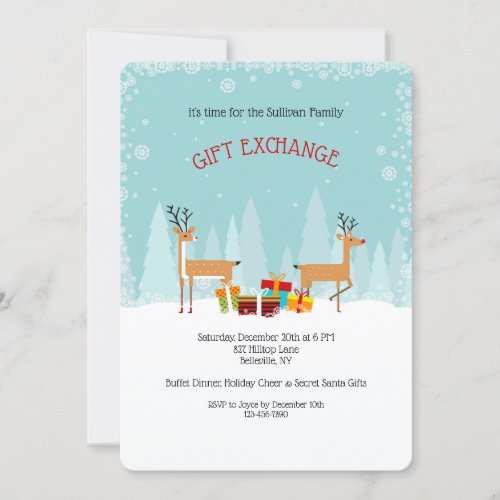 Gift Exchange Party Invitation