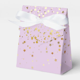 Gift/Favor Box in Lavender & Golden Petite Stars