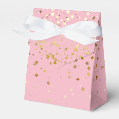 GiftFavor Box in Pink  Golden Stars