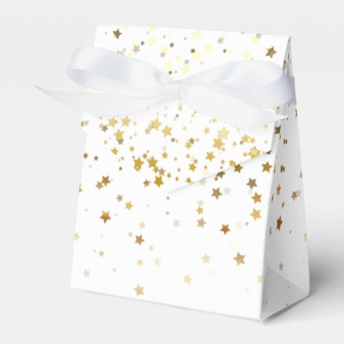 GiftFavor Box in White  Golden Stars