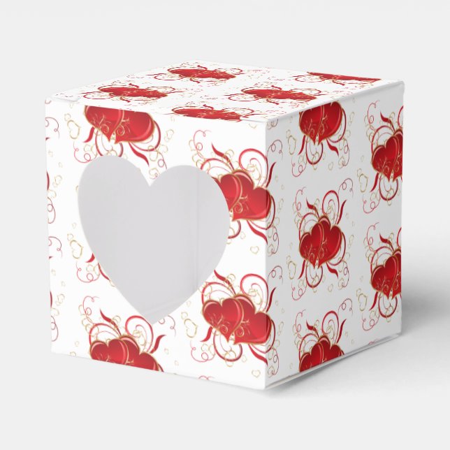 Gift/Favor Box-Valentine Hearts Favor Boxes (Front Side)