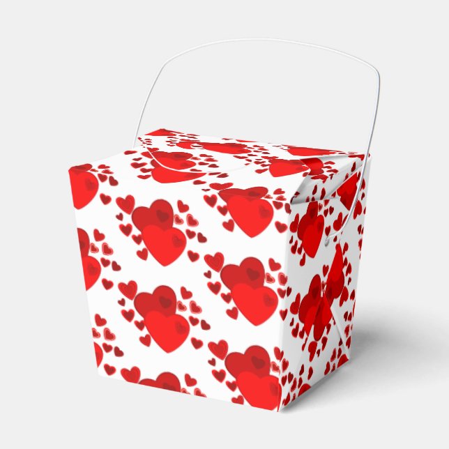 Gift/Favor Box-Valentine Hearts Favor Boxes (Front Side)
