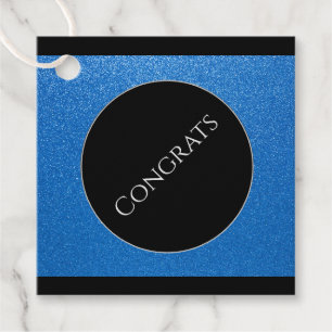 Gift-FavorTag -Faux Glitter Congrats Favor Tags