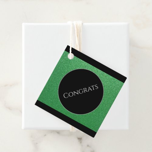 Gift_FavorTag _Faux Glitter Congrats Favor Tags