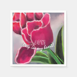  Gift Floral Design, Personalize Typography  Napkins