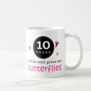 Gift For 10th Wedding Anniversary Butterfly Coffee Mug