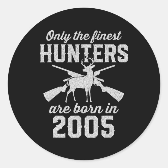 Gift for 18 Year Old Deer Hunter 18th Birthday 200 Classic Round Sticker (Front)