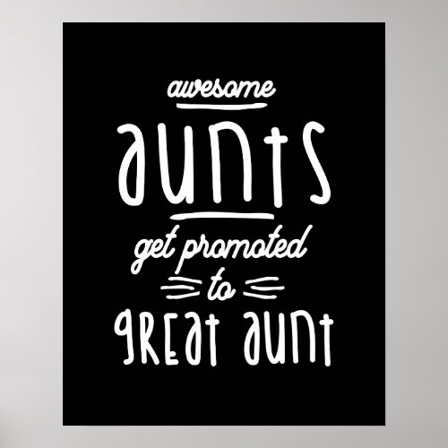 Gift for 1st Time Great Aunt _ Great Aunts Poster