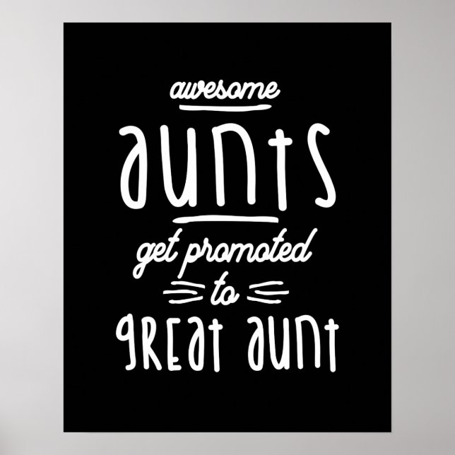 Gift for 1st Time Great Aunt - Great Aunts Poster (Front)