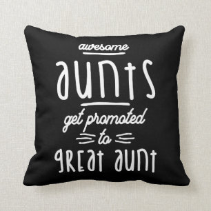 Gift for 1st Time Great Aunt - Great Aunts Throw Pillow
