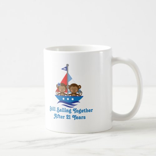 Gift For 21st Wedding Anniversary Monkeys Coffee Mug