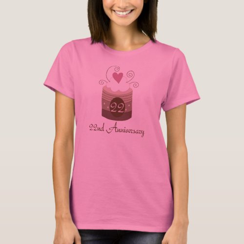 Gift For 22nd Wedding Cute Cupcake T_Shirt