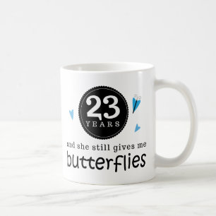 Gift For 23rd Wedding Anniversary Butterfly Coffee Mug