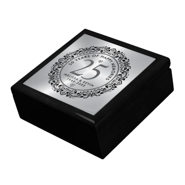 Gift for 25th Wedding Anniversary  Gift Box (Side)