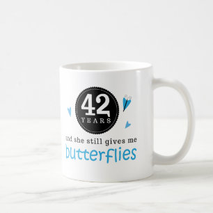 Gift For 42nd Wedding Anniversary Butterfly Coffee Mug