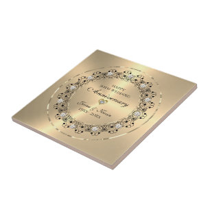 Gift for 50th Wedding Anniversary  Ceramic Tile