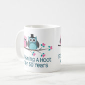 Gift For 50th Wedding Anniversary Hoot Coffee Mug (Front Left)