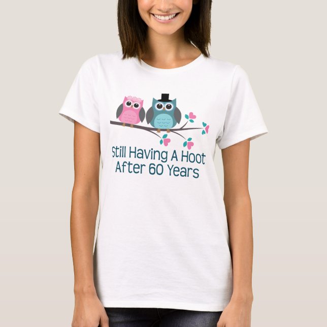Gift For 60th Wedding Anniversary Hoot T-Shirt (Front)