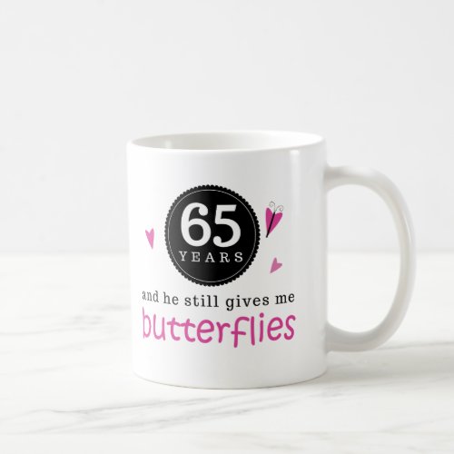 Gift For 65th Wedding Anniversary Butterfly Coffee Mug