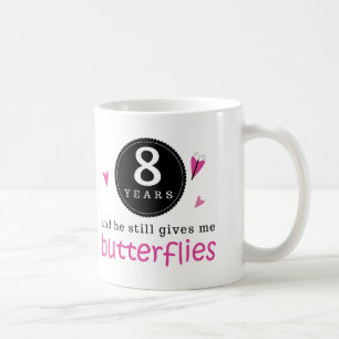 Gift For 8th Wedding Anniversary Butterfly Coffee Mug