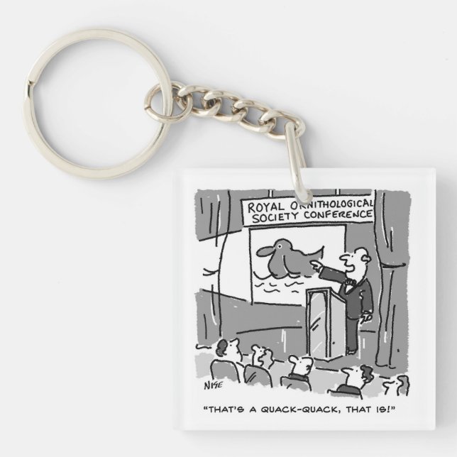 Gift for a Bird Watcher or Birder. Funny Keychain (Front)