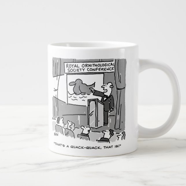 Gift for a Birdwatcher or Birder. Funny Giant Coffee Mug (Right)