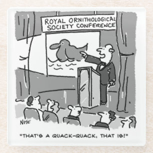 Gift for a Birdwatcher or Birder. Funny Glass Coaster