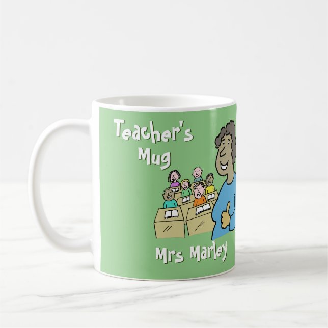 Gift for a Black Female Teacher. Teacher Gift Coffee Mug (Left)