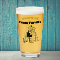 Gift for a Builder with his Name. Builder Glass