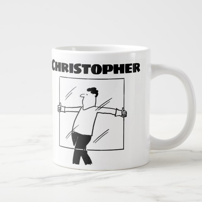 Gift for a Glazier with Name Giant Coffee Mug (Right)