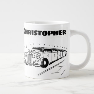 Gift for a Limousine Chauffeur with Name Giant Coffee Mug