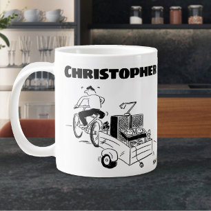 Gift for a Mobile Disc Jockey with Name Giant Coffee Mug